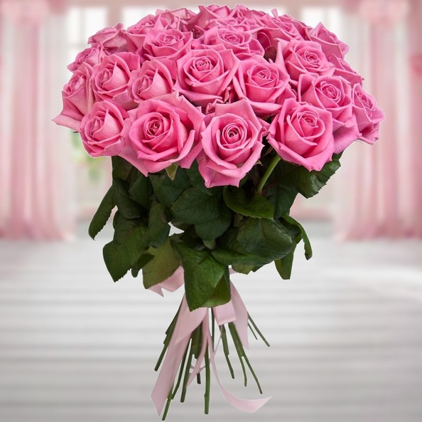 Букет из 23 розовых роз